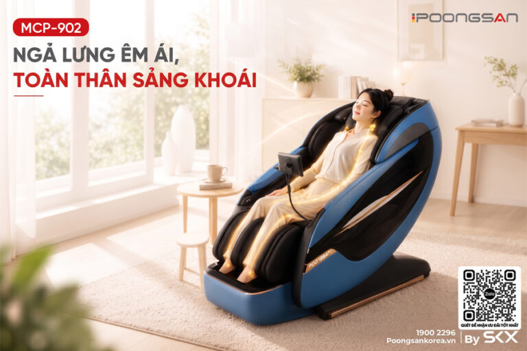 Ghế massage Poongsan MCP-902 massage toàn thân