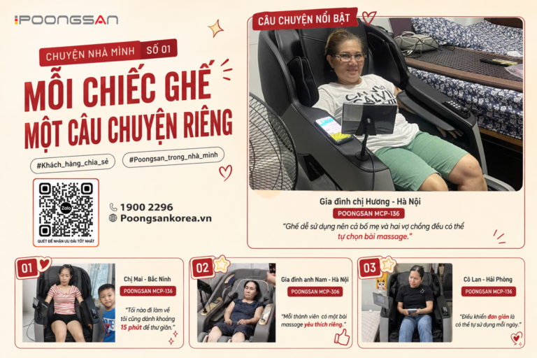 Trải nghiệm ghế massage Poongsan MCP-136 và MCP-306