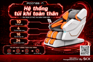 Ghế massage Poongsan MCP-426 với 54 túi khí