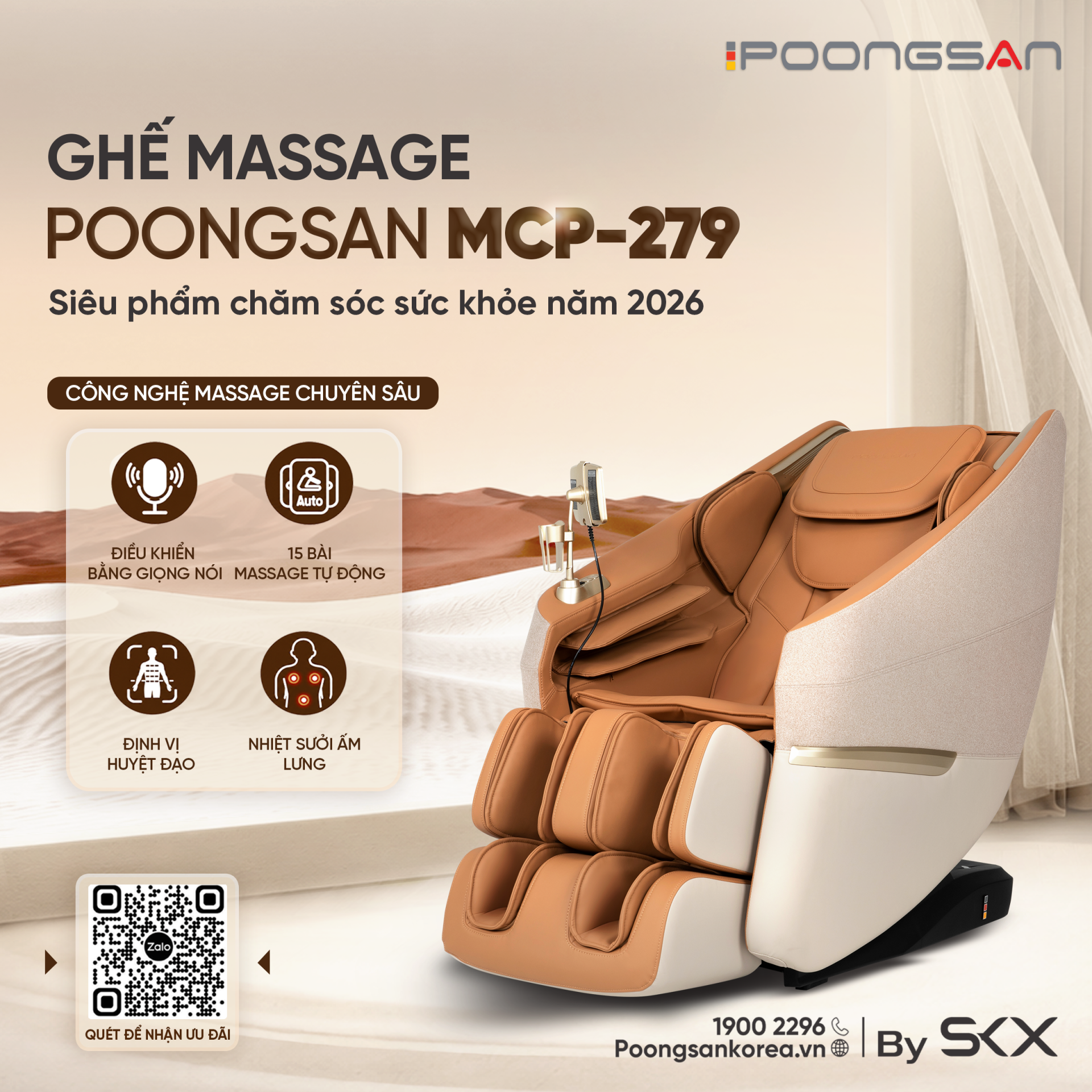 Ghế massage Poongsan MCP-279 - MCP-279