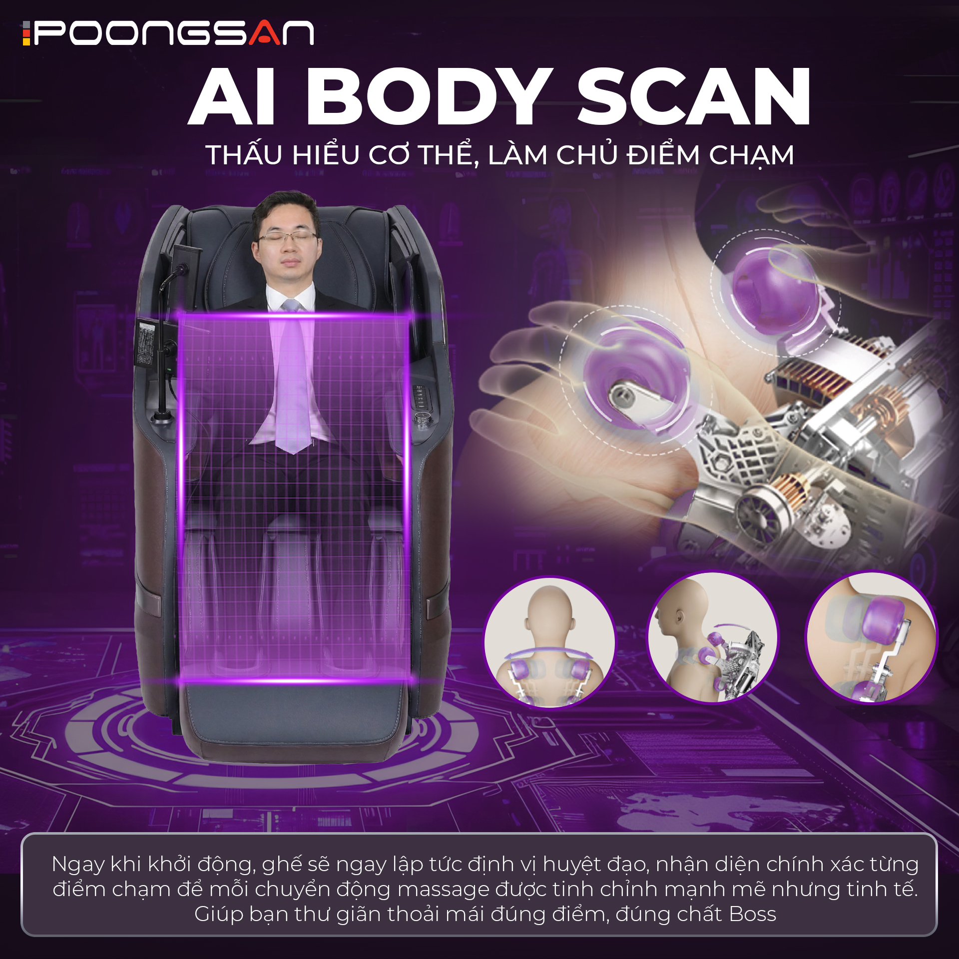 Năm cấp độ massage trên MCB-569