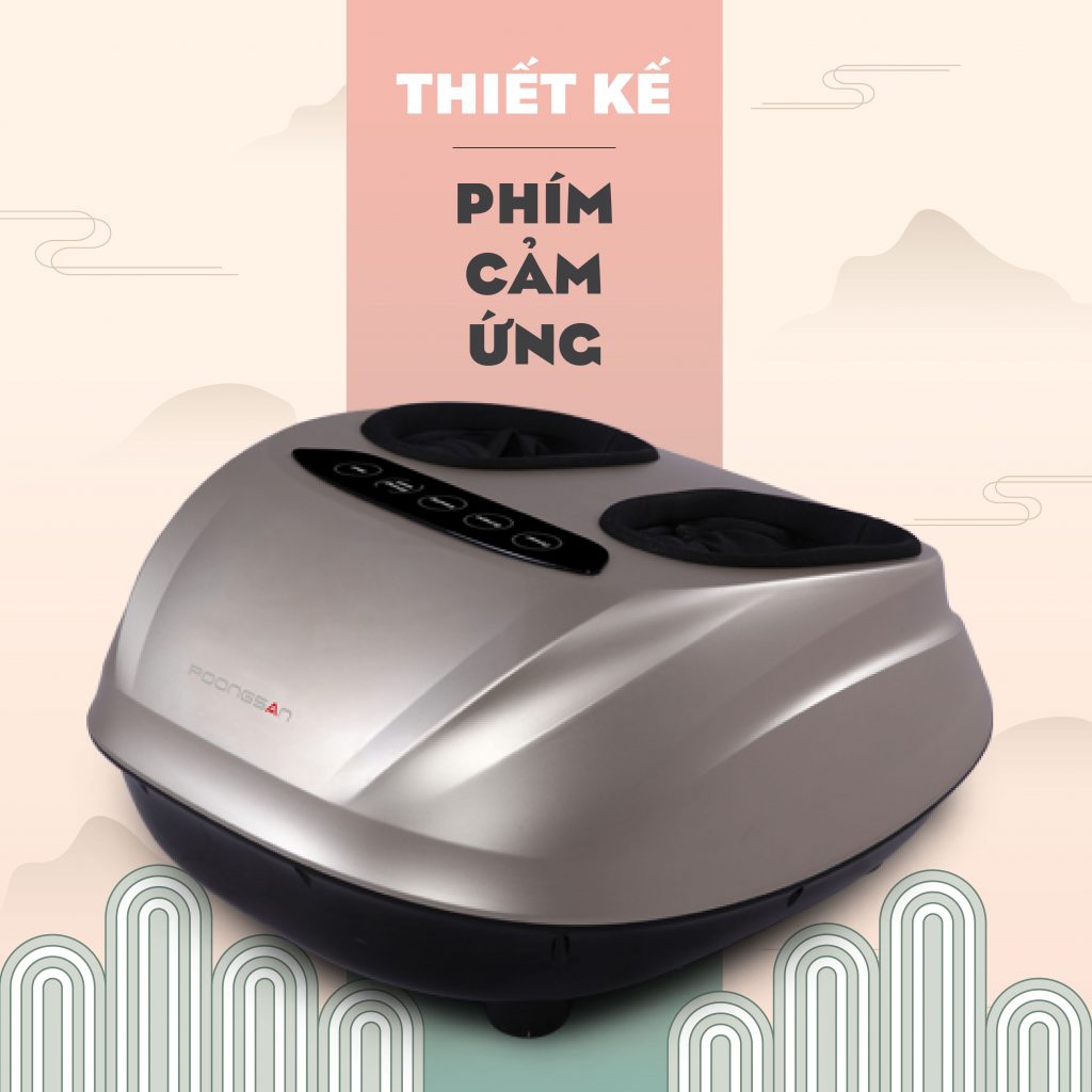 Máy massage Poongsan MFP-002 sở hữu phím bấm cảm ứng đẳng cấp về thiết kế - MFP-002