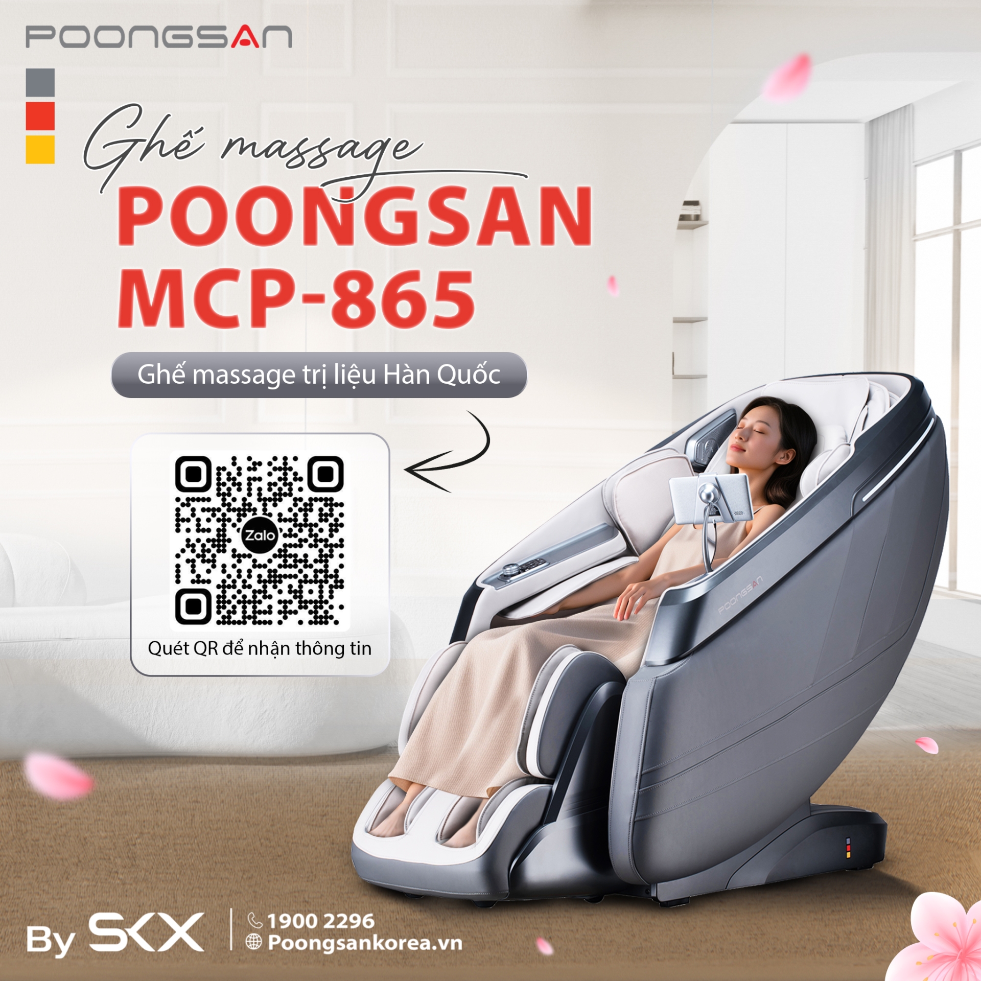 Hai bộ cơ massage và ray SL-Track trên MCP-865