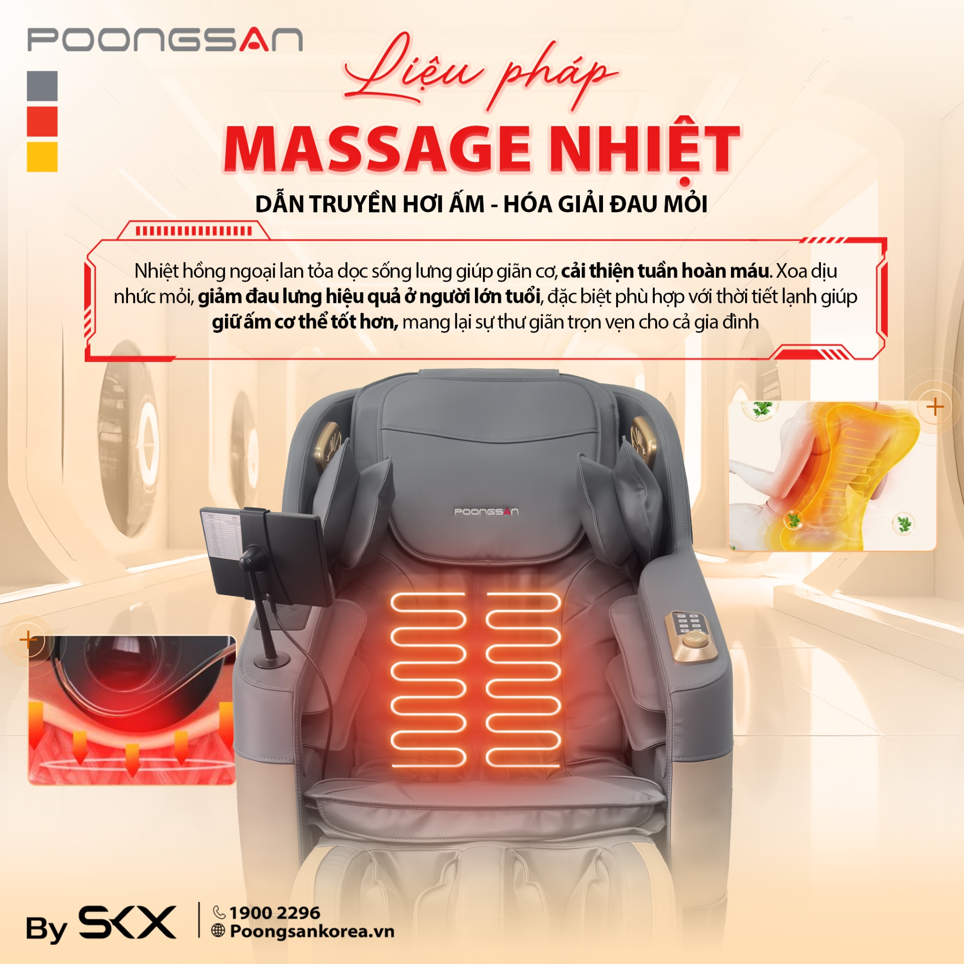 Liệu pháp sưởi ấm chuyên sâu với nhiệt hồng ngoại xoa dịu từng thớ cơ - MCP-138