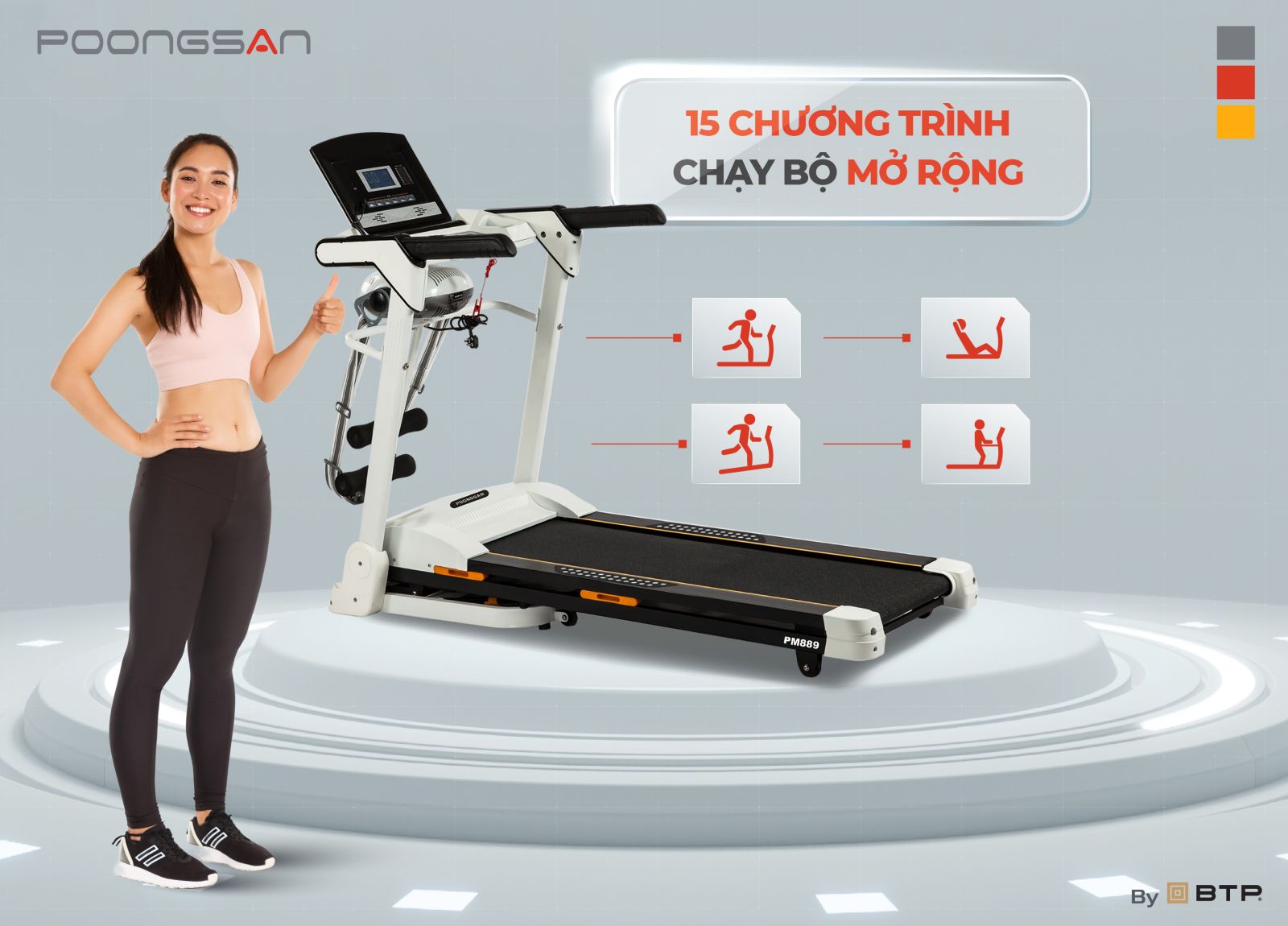 Poongsan TMP-889 tích hợp 15 chương trình chạy bộ mở rộng - TMP-889