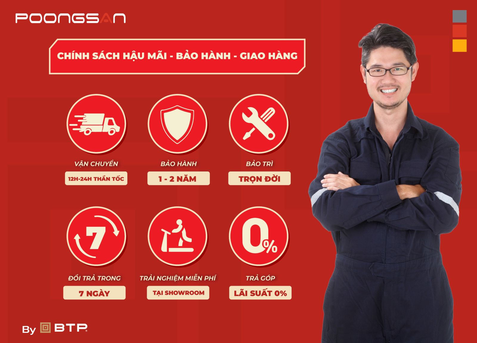 Poongsan TMP-889 có chính sách bảo hành lâu dài, giao hàng miễn phí - TMP-889