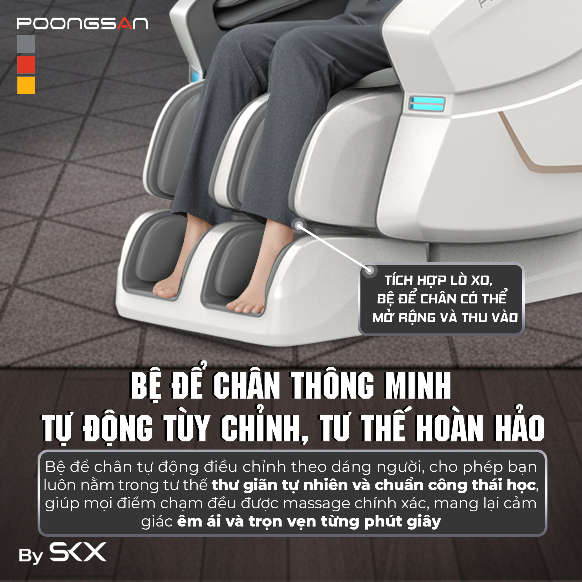 Bệ để chân thông minh - Tùy biến theo dáng người, ôm trọn sự thoải mái - MCP-426