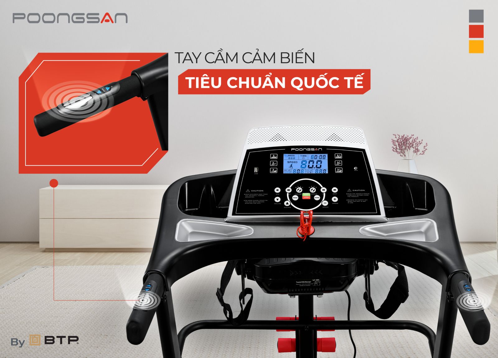 Poongsan TMP-900 có tay cầm cảm biến đo nhịp tim - TMP-900