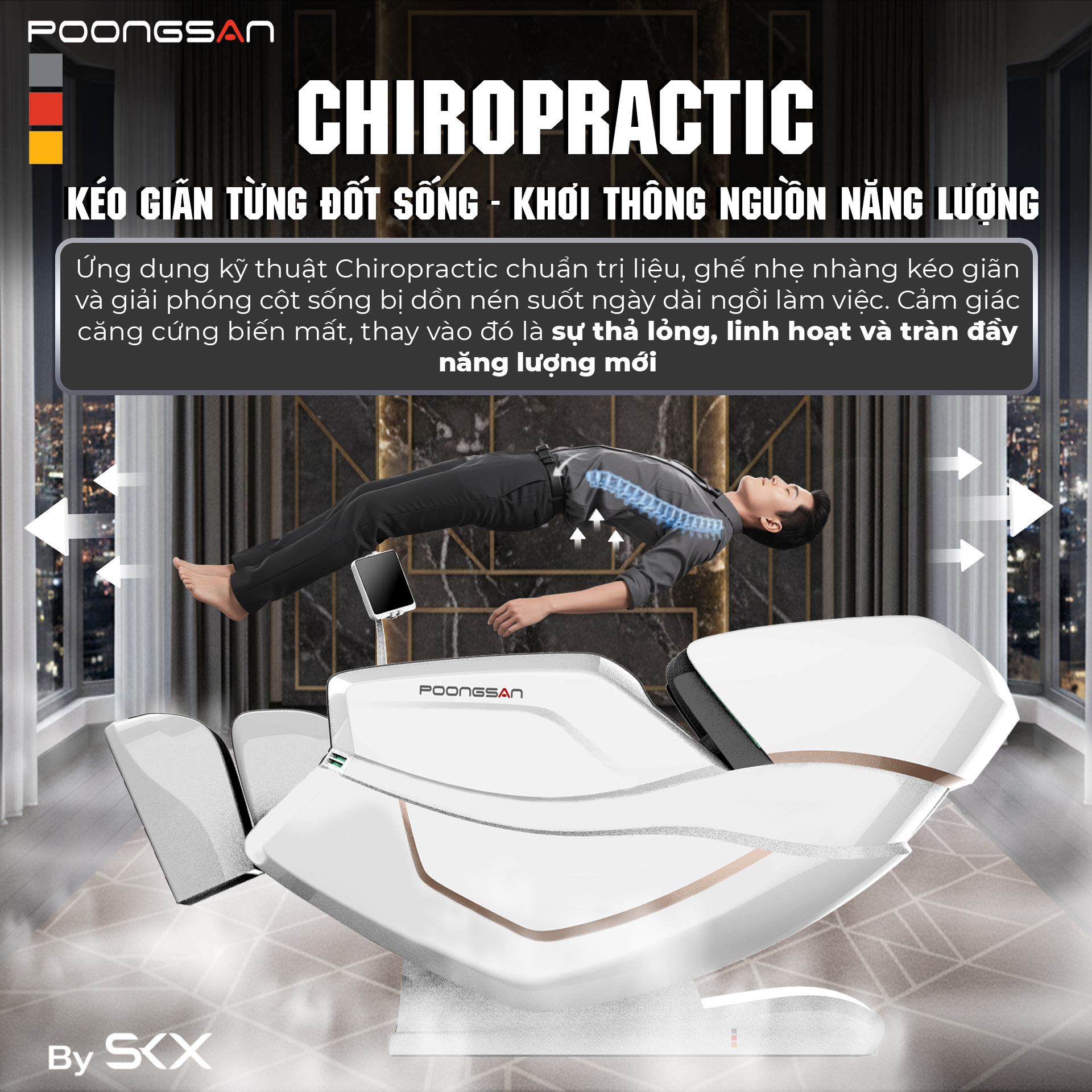 Liệu pháp kéo giãn Chiropractic - Nắn chỉnh cột sống, giải phóng áp lực - MCP-426