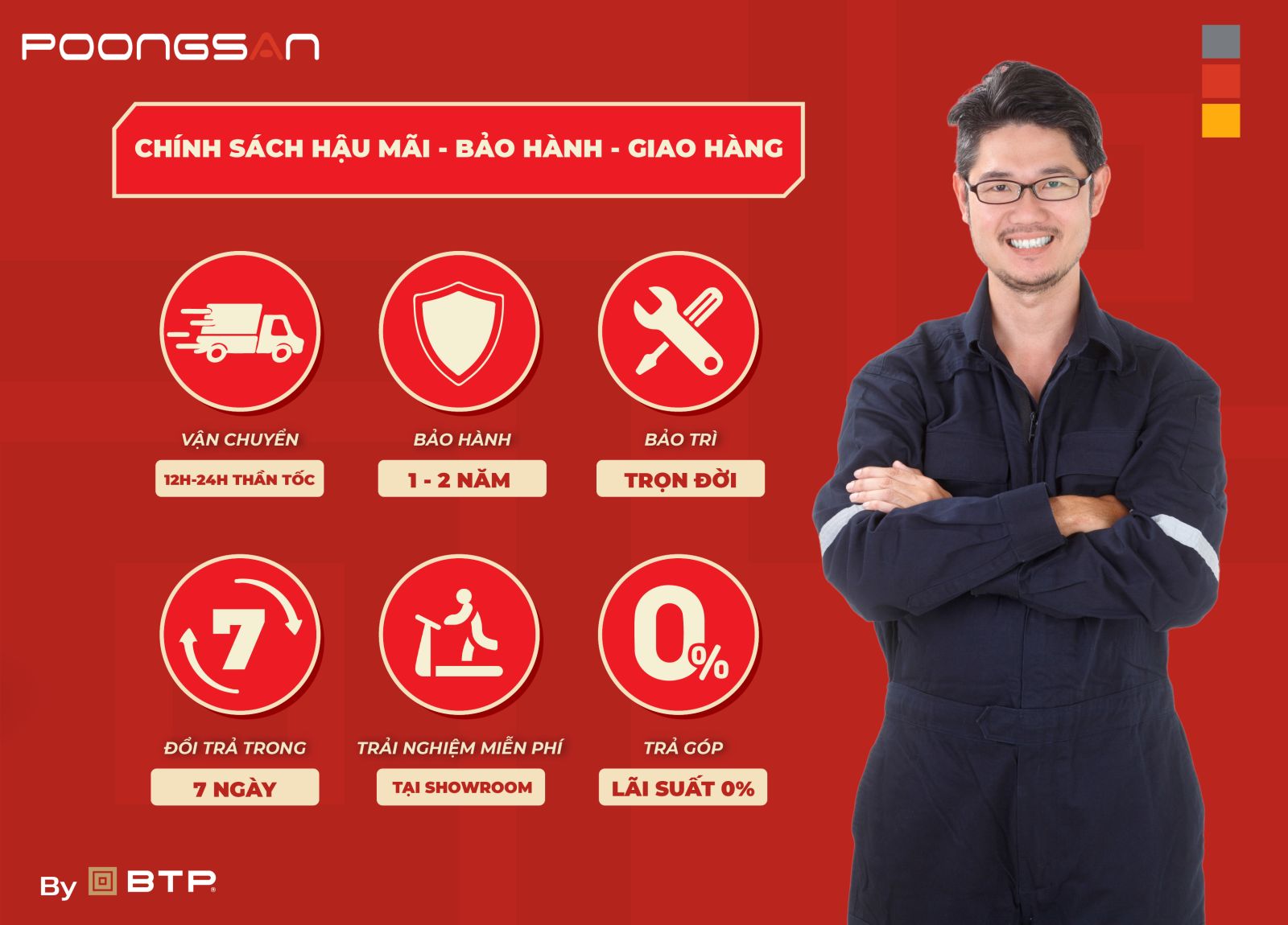 Poongsan TMP-900 sở hữu chính sách bảo hàng, giao hàng, lắp đặt miễn phí - TMP-900