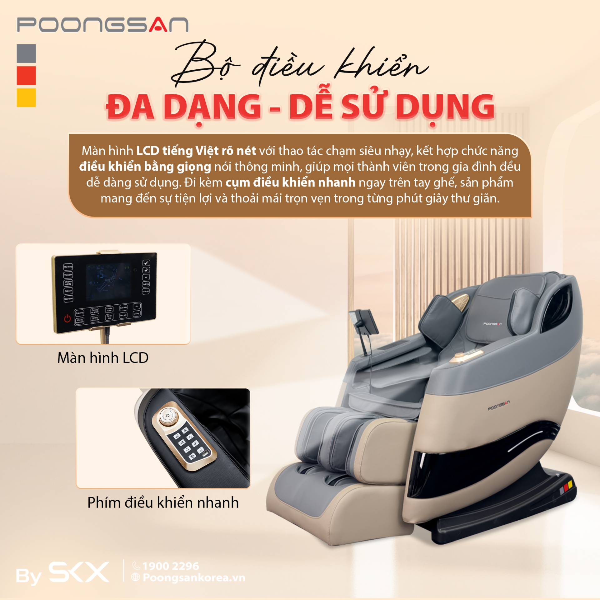 Bộ điều khiển ghế massage đa dạng dễ sử dụng - MCP-138