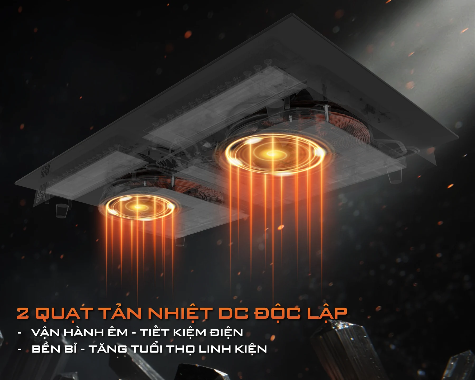 Bếp từ đôi Junger JG CEJ-226-INVERTER - điều khiển trượt trực tiếp