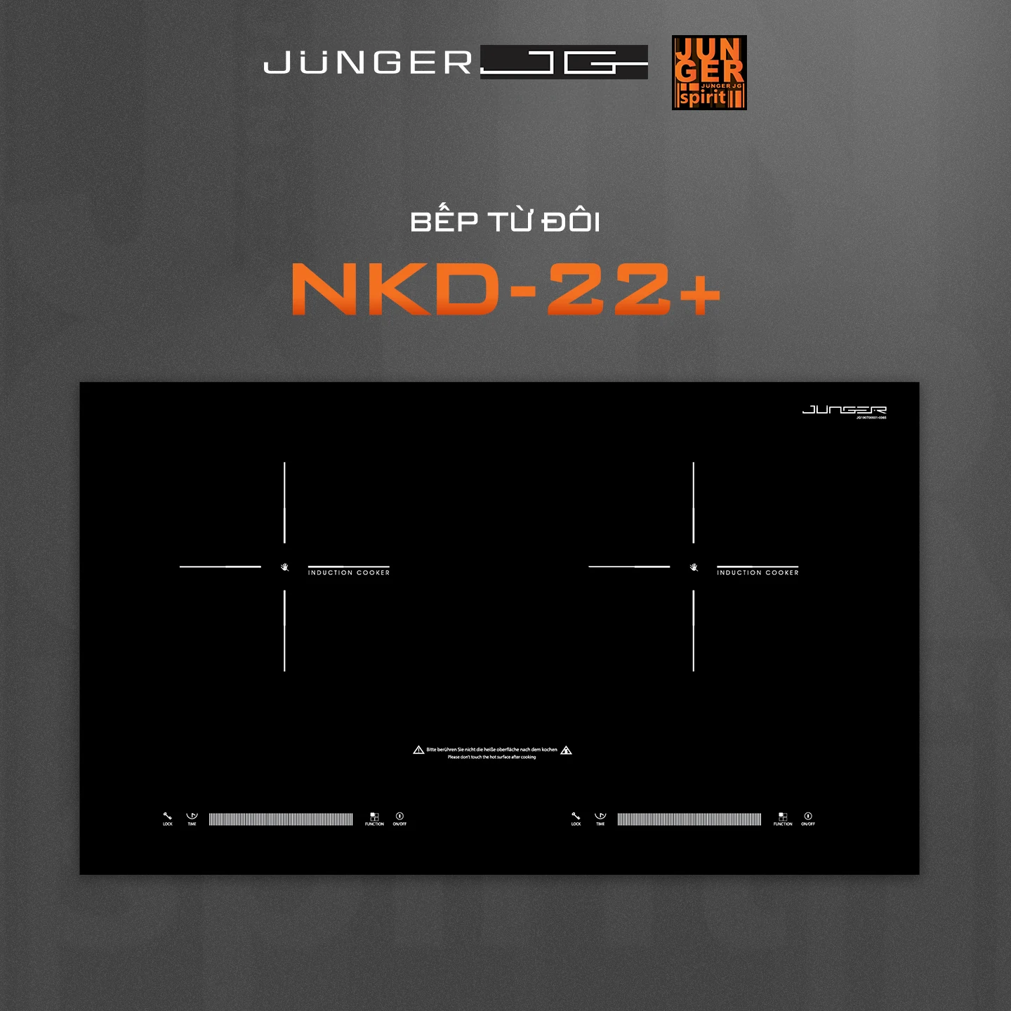 Bếp từ đôi Junger JG NKD-22+ - hai vùng nấu cân bằng