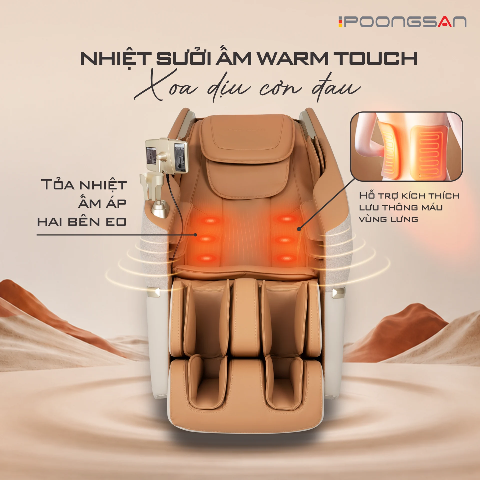 Nhiệt hồng ngoại Warm Touch vùng lưng với 3 mức nhiệt - MCP-279
